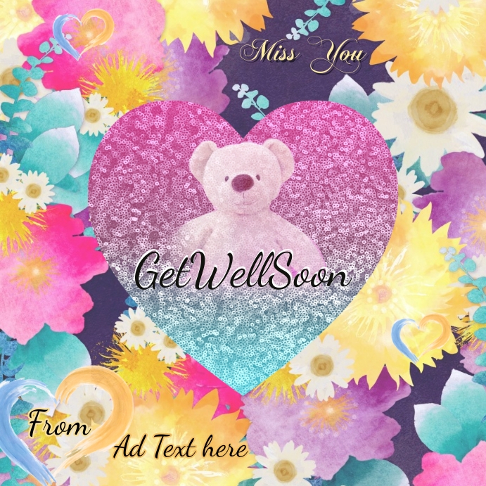 Get Well Soon Instagram Post template