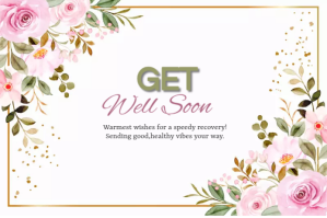 get well soon Etichetta template