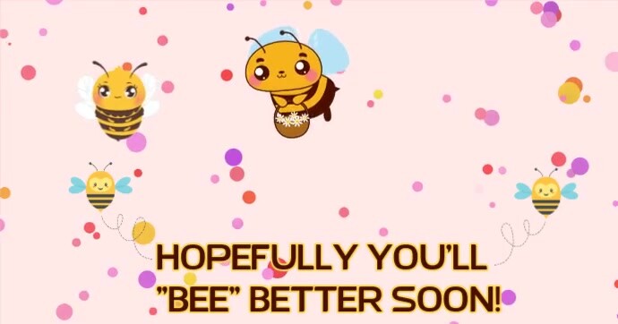 Get Well Soon Facebook Shared Image template