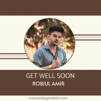 get well soon Instagram post Square (1:1) template