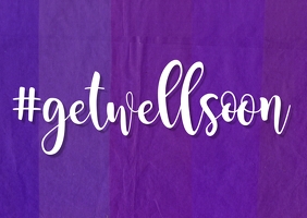 Get well soon postcard template