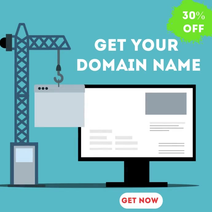 get your domain name l domain companey Instagram Post template