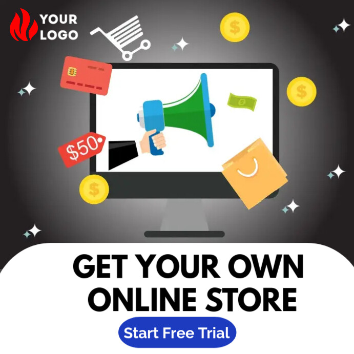 GET YOUR OWN ONLINE STORE AD Template | PosterMyWall