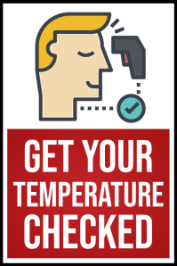 Temperature Check Sign Board Template | PosterMyWall