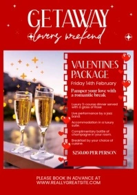 Getaway Lovers Weekend Package A5 template