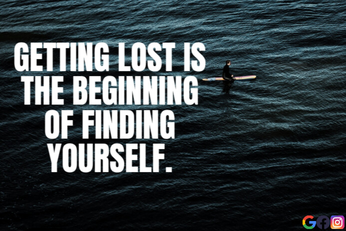 Plantilla de GETTING LOST QUOTE TEMPLATE | PosterMyWall