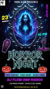 Ghost Horror Party Instagram Story template