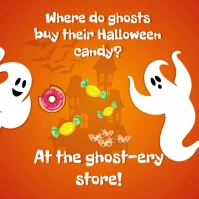Ghost Puns Halloween Instagram Post template