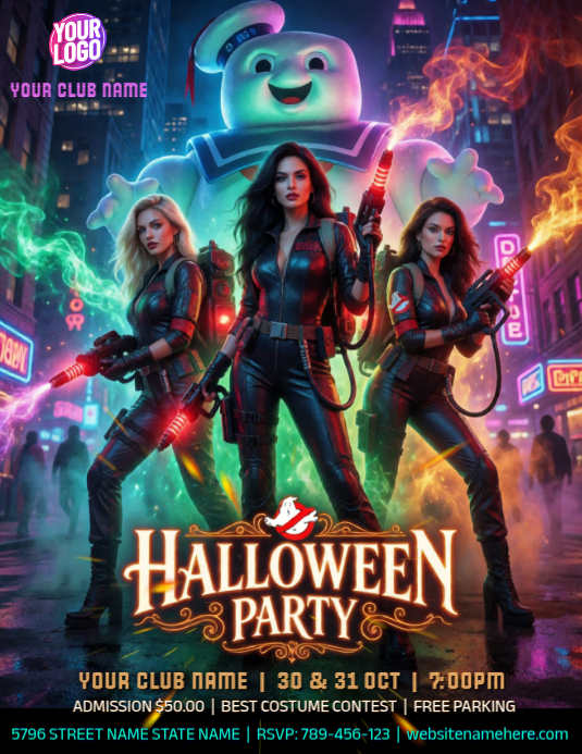 Black Halloween Party Flyers Template | PosterMyWall