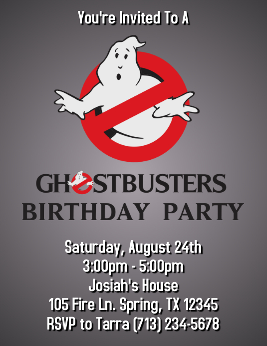 GHOSTBUSTERS BIRTHDAY PARTY INVITATION Template PosterMyWall ghostbusters-birthday-party-invitation-template-postermywall