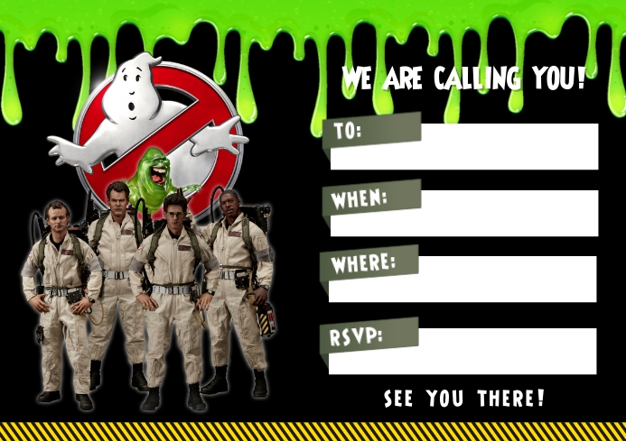 Ghostbusters Invite This Design Template is not available | PosterMyWall