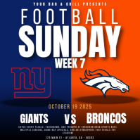 Rouge Football Game Day Post Instagram Template