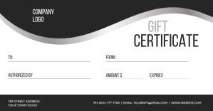 White Gift Certificate Facebook Shared Image Template