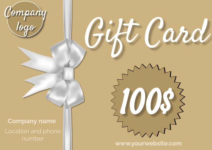 Gift Card Postal template