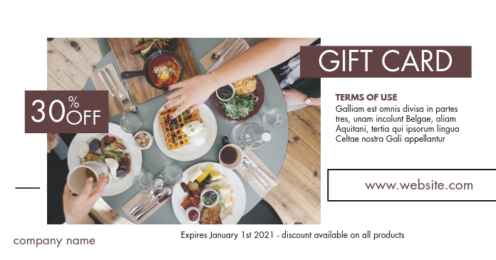 gift card restaurant voucher design template | PosterMyWall