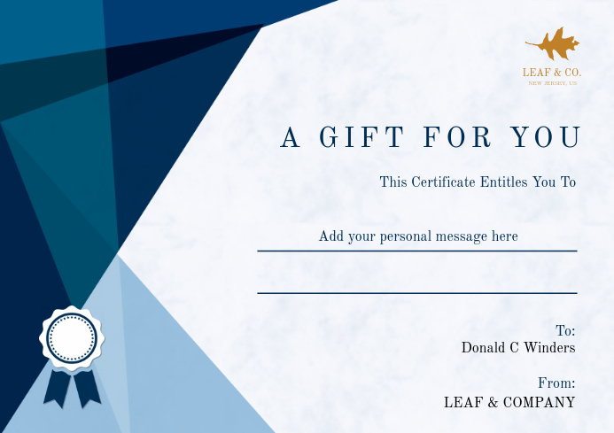 Blank Gift Certificate Template