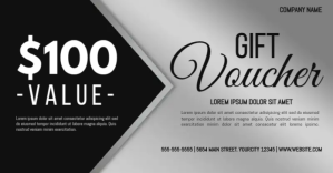 Grey Gift Voucher Facebook Shared Image Template