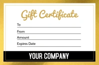 gift certificate Etiket template