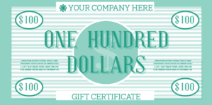 Gift Certificate Twitter Post template