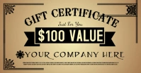 Gift Certificate Obraz udostępniany na Facebooku template