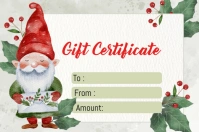 Gift Certificate Etiqueta template