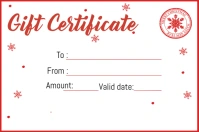 Gift certificate Label template