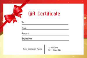 Gift Certificate Étiquette template