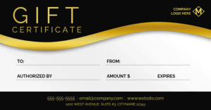 Blanco Gift Certificate Facebook Shared Image Template