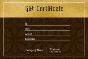 Bruin Gift Certificate Label Template