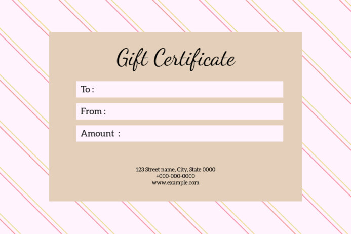 Gift Certificate Template PosterMyWall