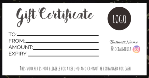 Gift Certificate Template to business Obraz udostępniany na Facebooku