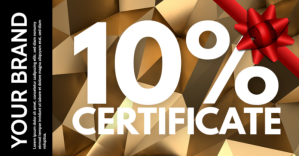 White Discount Certificate Facebook Shared Image Template