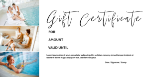 Gift certificate Voucher Coupon Bon Card Ad Imagen Compartida en Facebook template