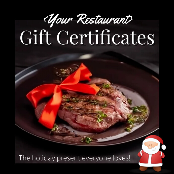 Gift Certificates Available Steak Template PosterMyWall