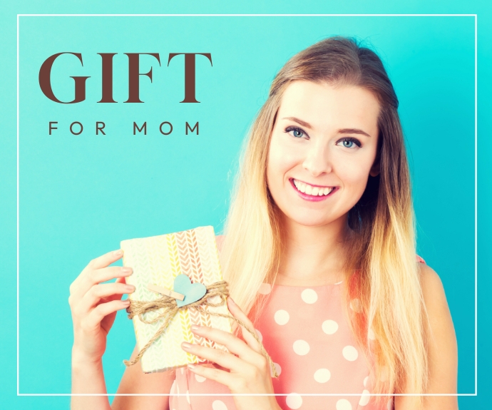Gift For Mom Średni prostokąt template