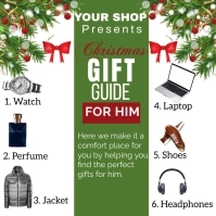 gift guide for him poster template