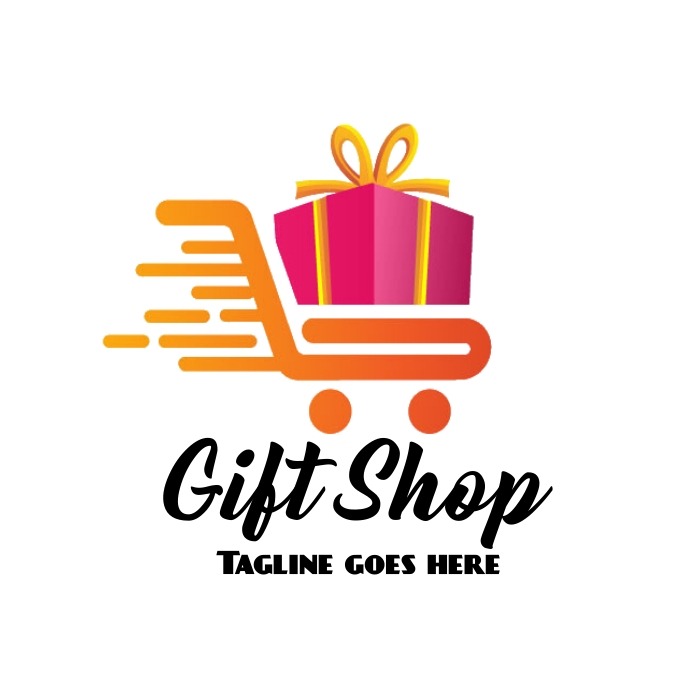 Gift shop logo, gift store logo template