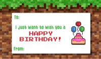 GIFT TAG | BIRTHDAY | pixelated template