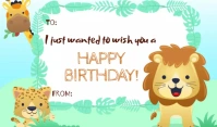 GIFT TAG | BIRTHDAY | Safari Animals template