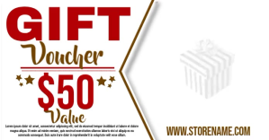 Blanc Gift Voucher Facebook Shared Image Template