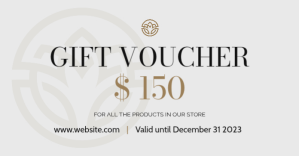 白色 Gift Voucher Facebook Shared Image Template