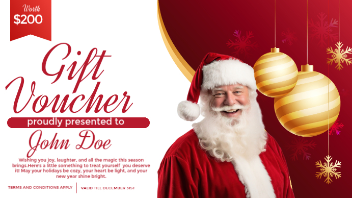 Gift Voucher Digital Display Template | PosterMyWall