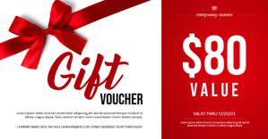 白色 Gift Voucher Facebook Shared Image Template