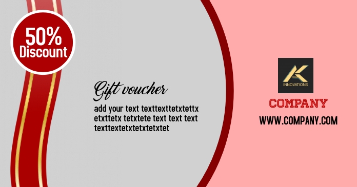 Gift voucher Immagine condivisa di Facebook template