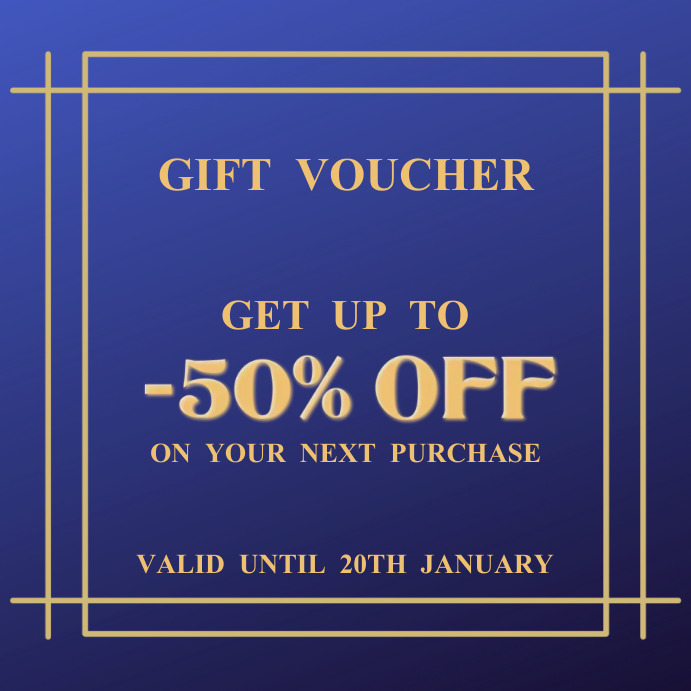 gift voucher Publicação no Instagram template