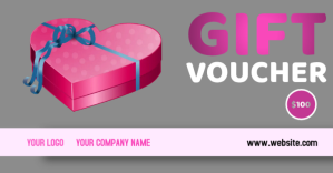 Szary Gift Voucher Facebook Shared Image Template
