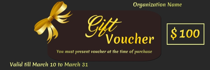 Gift Voucher Cabeçalho do Twitter template