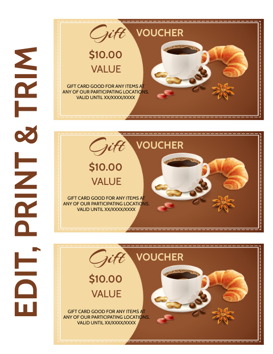 Modello Voucher Caff PosterMyWall Modello Voucher Caff PosterMyWall