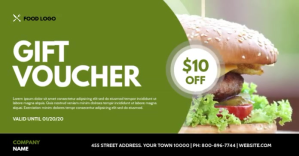 Gift Voucher delt Facebook-billede template