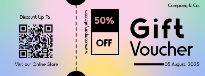 Gift Voucher Facebook Omslag Foto template